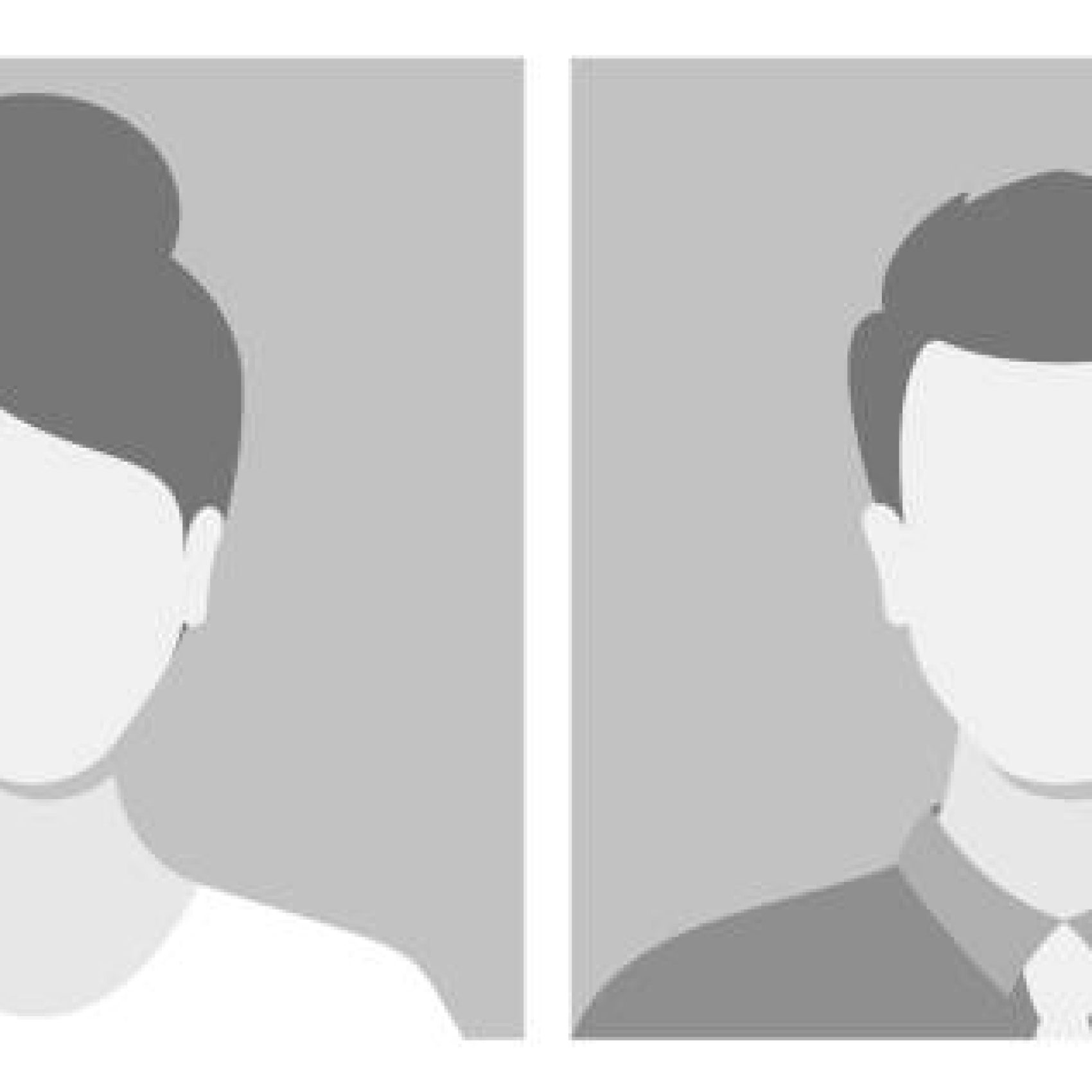 Simple Gray Avatar Icons Representing Male And Female Profiles. Vector Minimalist Design With A Professional Touch Ideal For User Profile Placeholders, Social Media, Or Identification Purposes